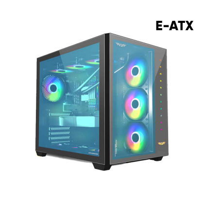 CHASIS ARMAGGEDDON TESSARAXX CORE 12 AIR BLACK INCLUYE 1 ARMAGGEDDON ARGB KIT 5000 BLACK Y 1 ARMAGGEDDON TX COMMAND 8 CONTROLADORA DE FAN