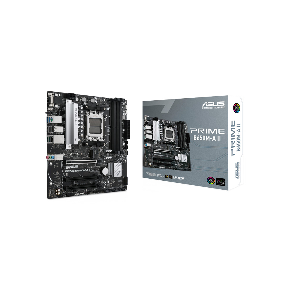 MAINBOARD ASUS PRIME B650M-A II AM5 DDR5 SERIE 7000 - 8000 - 9000 M-ATX DUAL CHANNEL