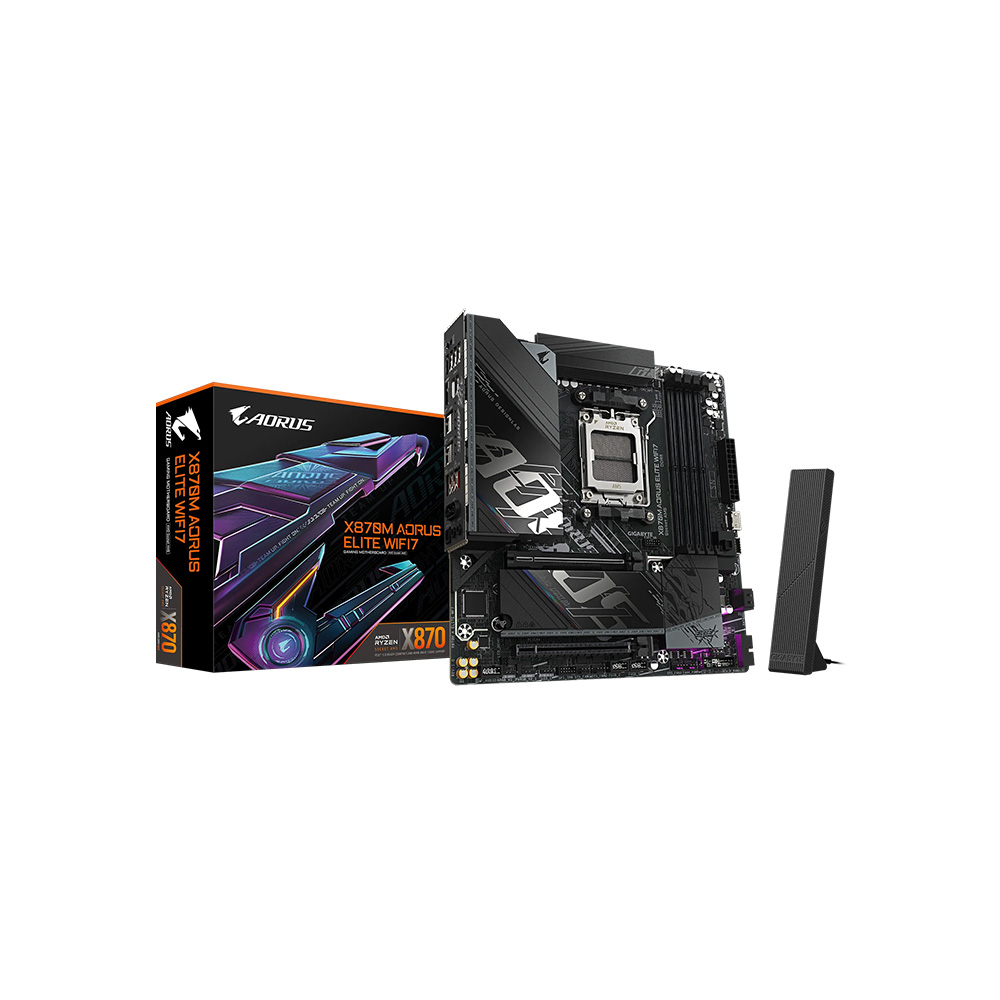 MAINBOARD GIGABYTE X870M AORUS ELITE WIFI7 AM5 DDR5 MICRO ATX