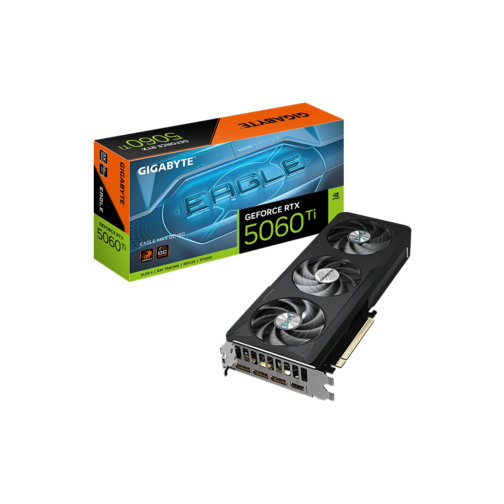 TARJETA DE VIDEO GIGABYTE GEFORCE RTX 5060 TI EAGLE MAX OC 16GB GDDR7 PCI-E 5.0