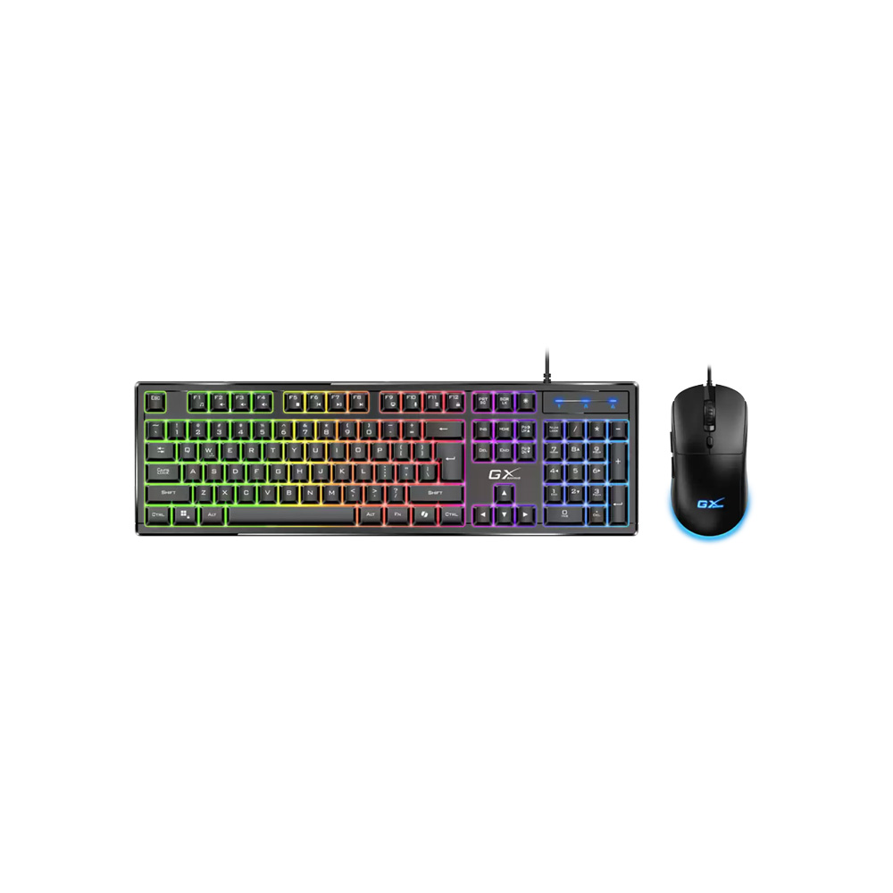 COMBO GENIUS USB SCORPION TECLADO Y MOUSE / 7 COLORES RGB / COPILOT / DPI 400-3200