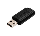 FLASHMEMORY VERBATIM 256GB PINSTRIPE NEGRO USB 3.0 /RETRACTIL